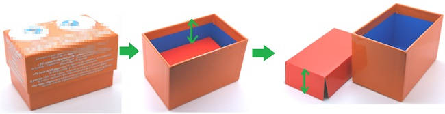 raised bottom inside a card-game box