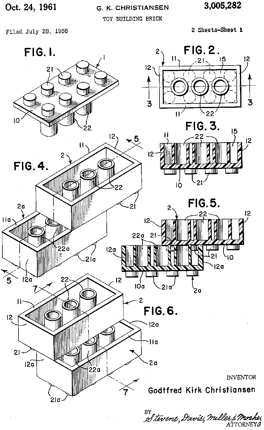 lego original brick patent