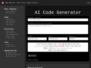 https://zzzcode.ai/code-generator