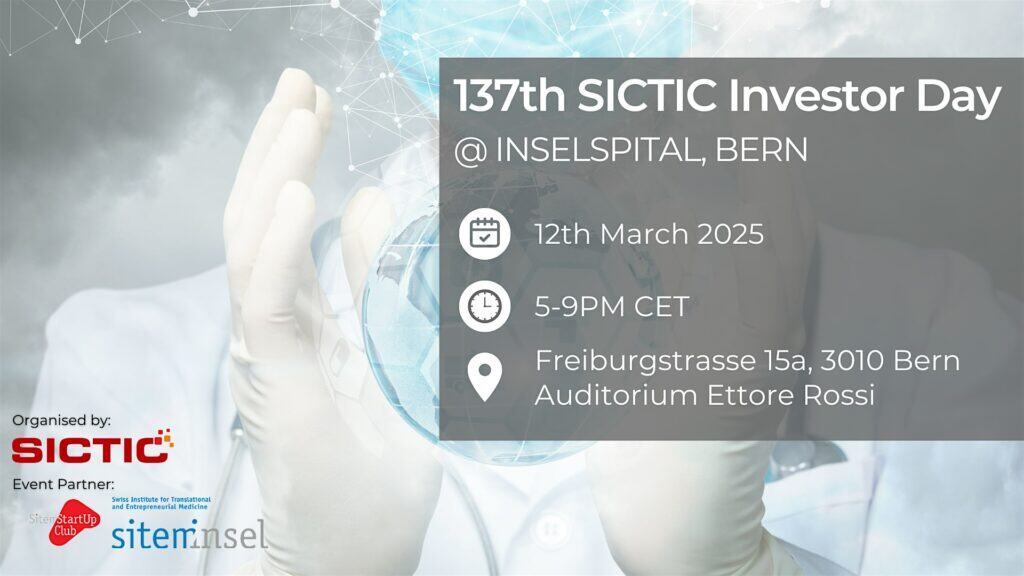 Fef e d d b f b f e b. 137th SICTIC Investor Day @ Inselspital, Bern.