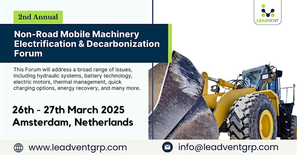 Cb fdca c dd fc a. 2nd Non-Road Mobile Machinery Electrification And Decarbonization Forum.