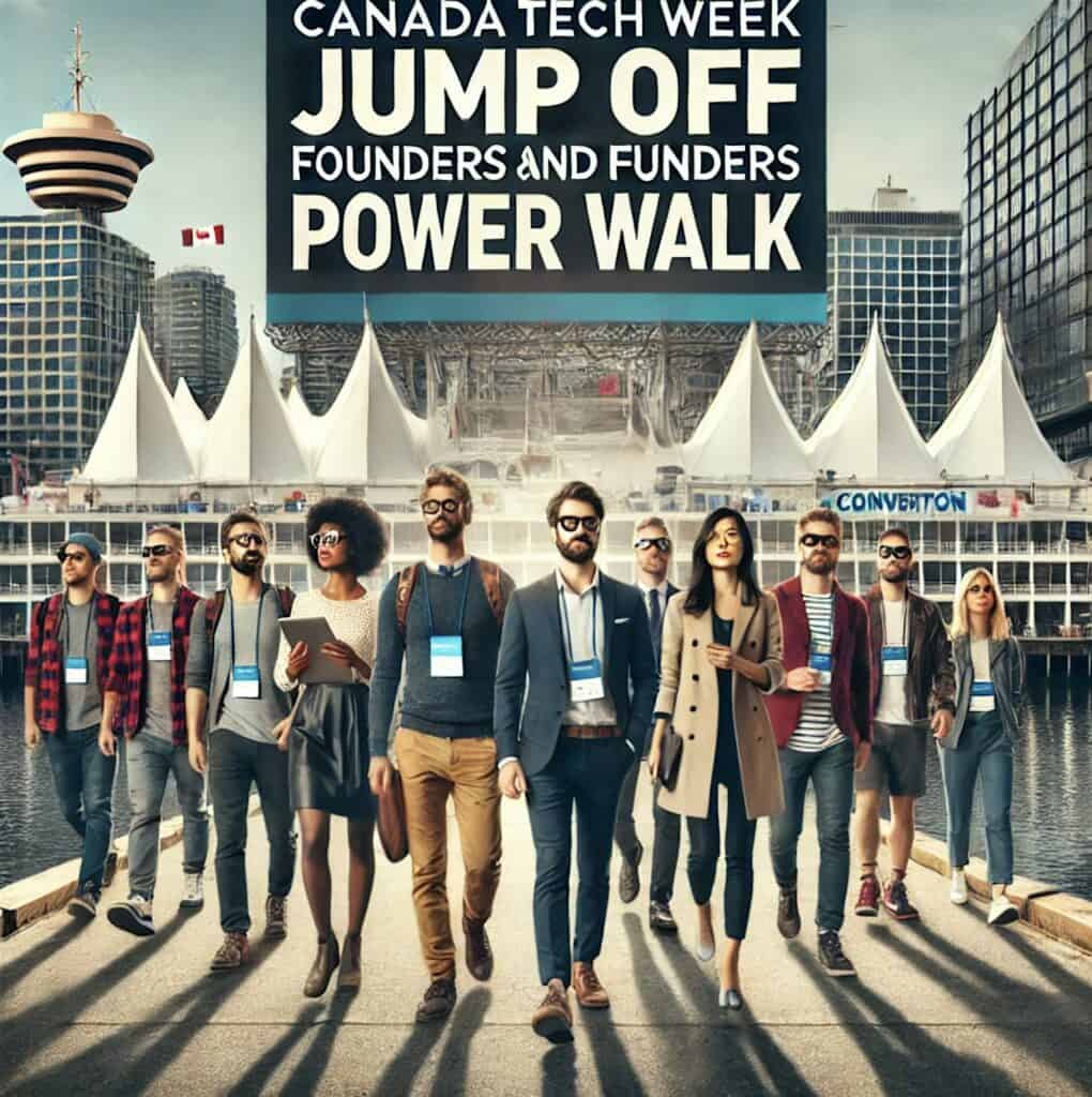 C f eb cc b e c d scaled. Special Canada Tech Week Jump off Founders and Funders Power Walk.