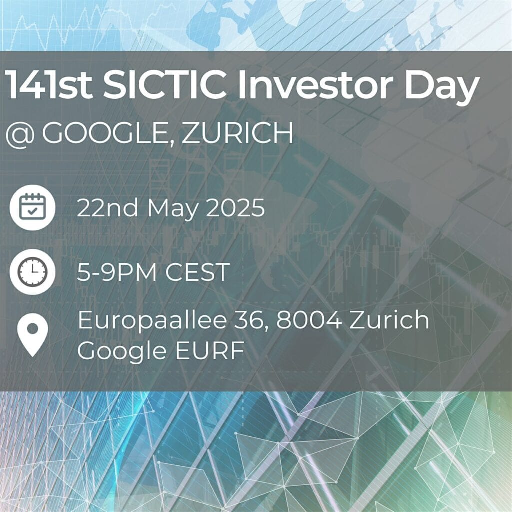 C a e b db fd c. 141st  SICTIC Investor Day @ Google, Zurich.