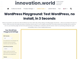 https://innovation.world/wordpress-playground/