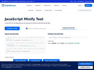 https://www.digitalocean.com/community/tools/minify