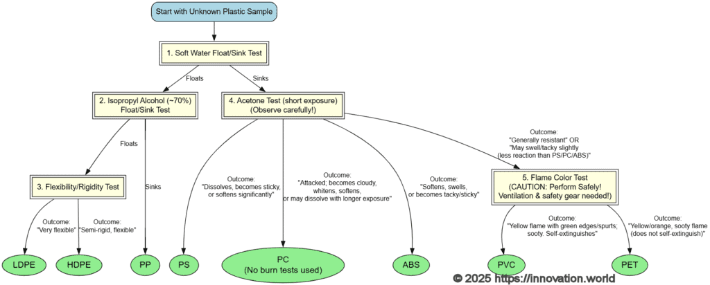 Plastics identification tree ©innovation. World