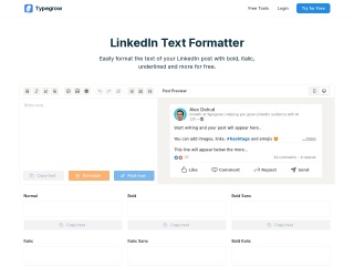 https://typegrow.com/tools/linkedin-text-formatter