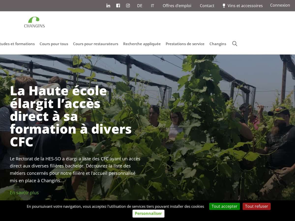 Changins – Haute école de viticulture et œnologie