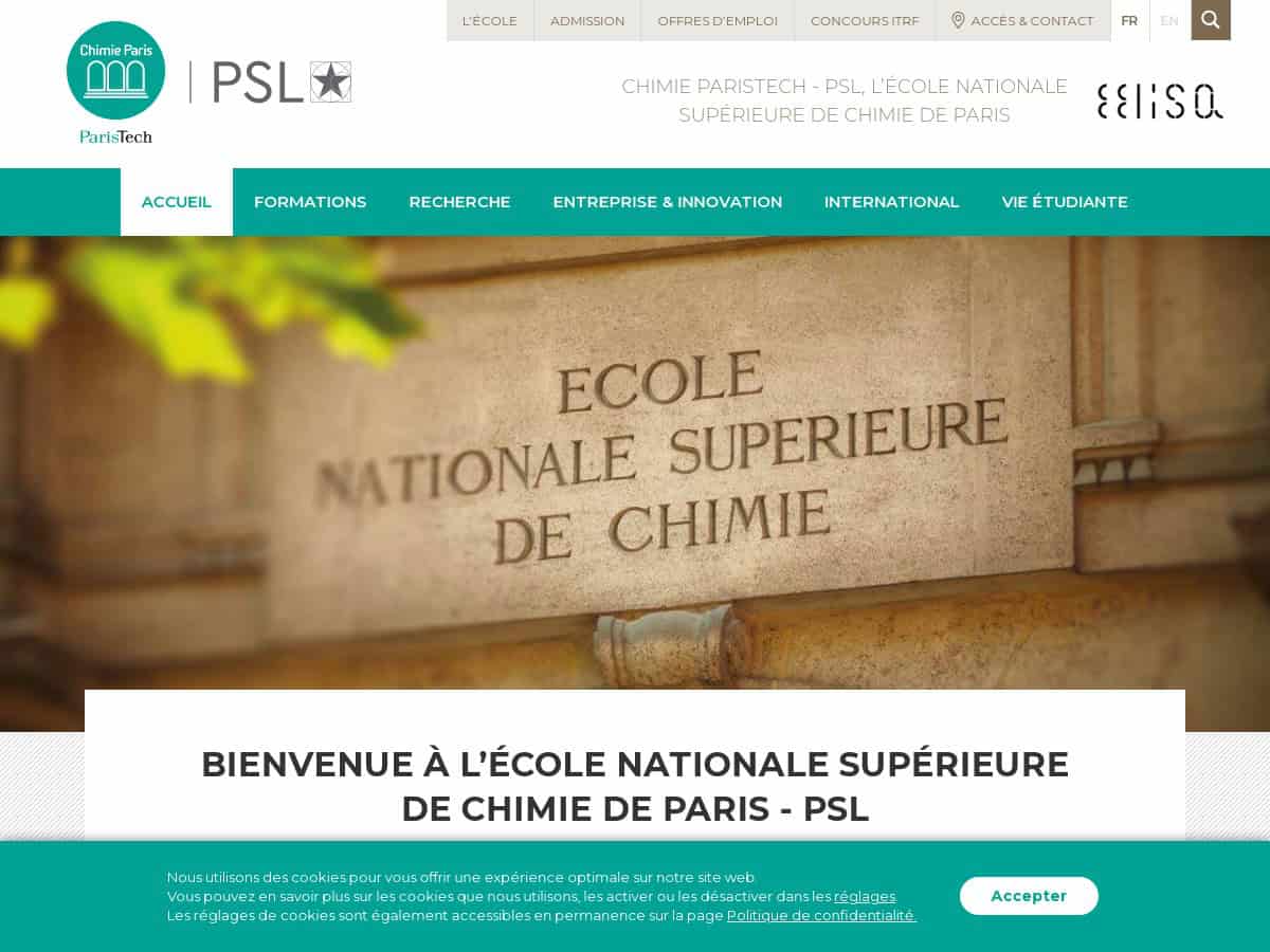 Chimie ParisTech – PSL (École Nationale Supérieure de Chimie de Paris)