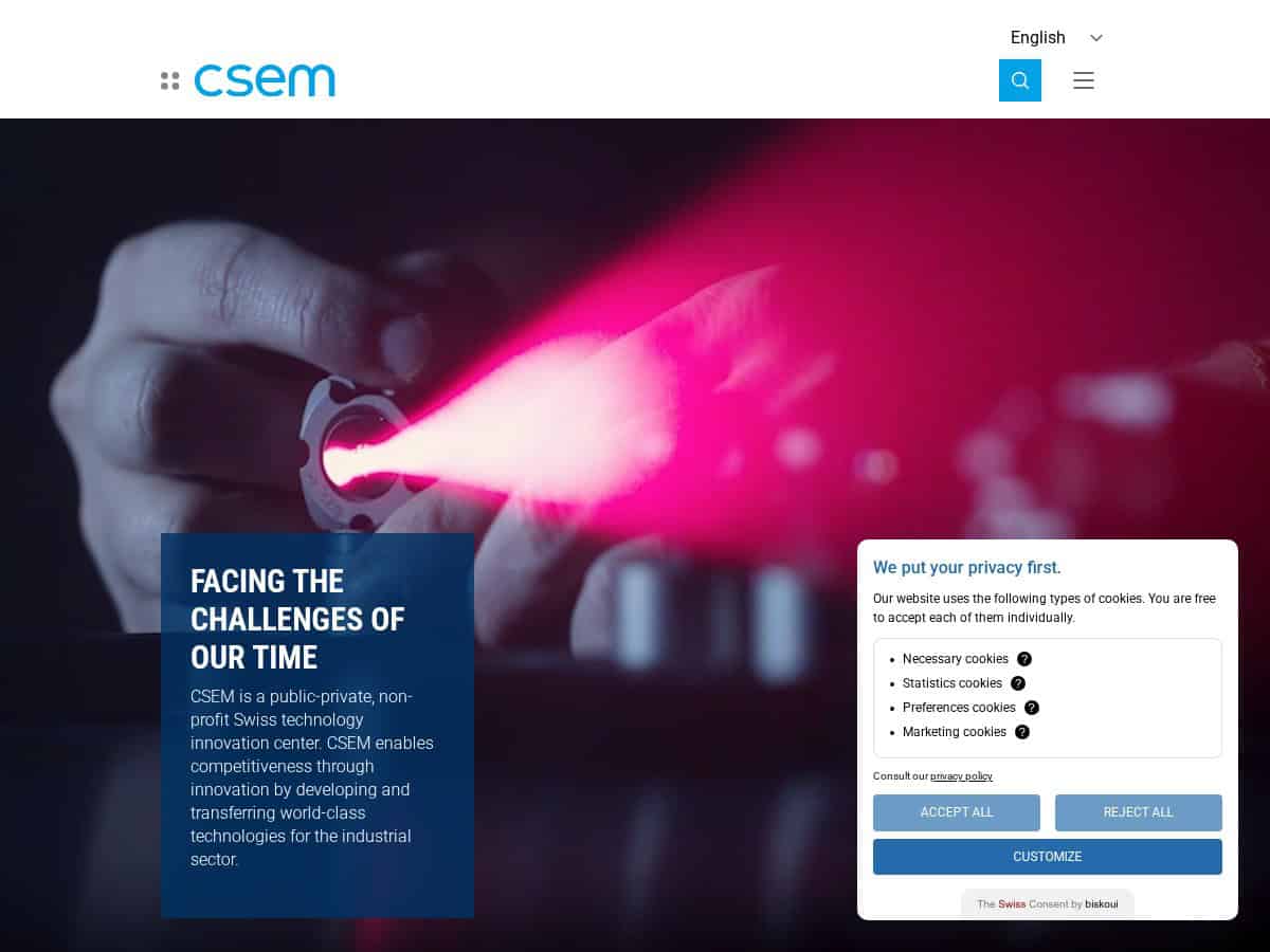CSEM – Centre Suisse d’Electronique et de Microtechnique