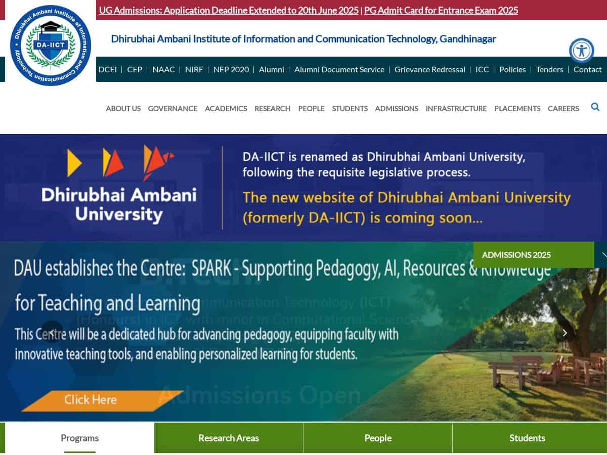 Dhirubhai Ambani Institute of Information and Communication Technology (DA-IICT)