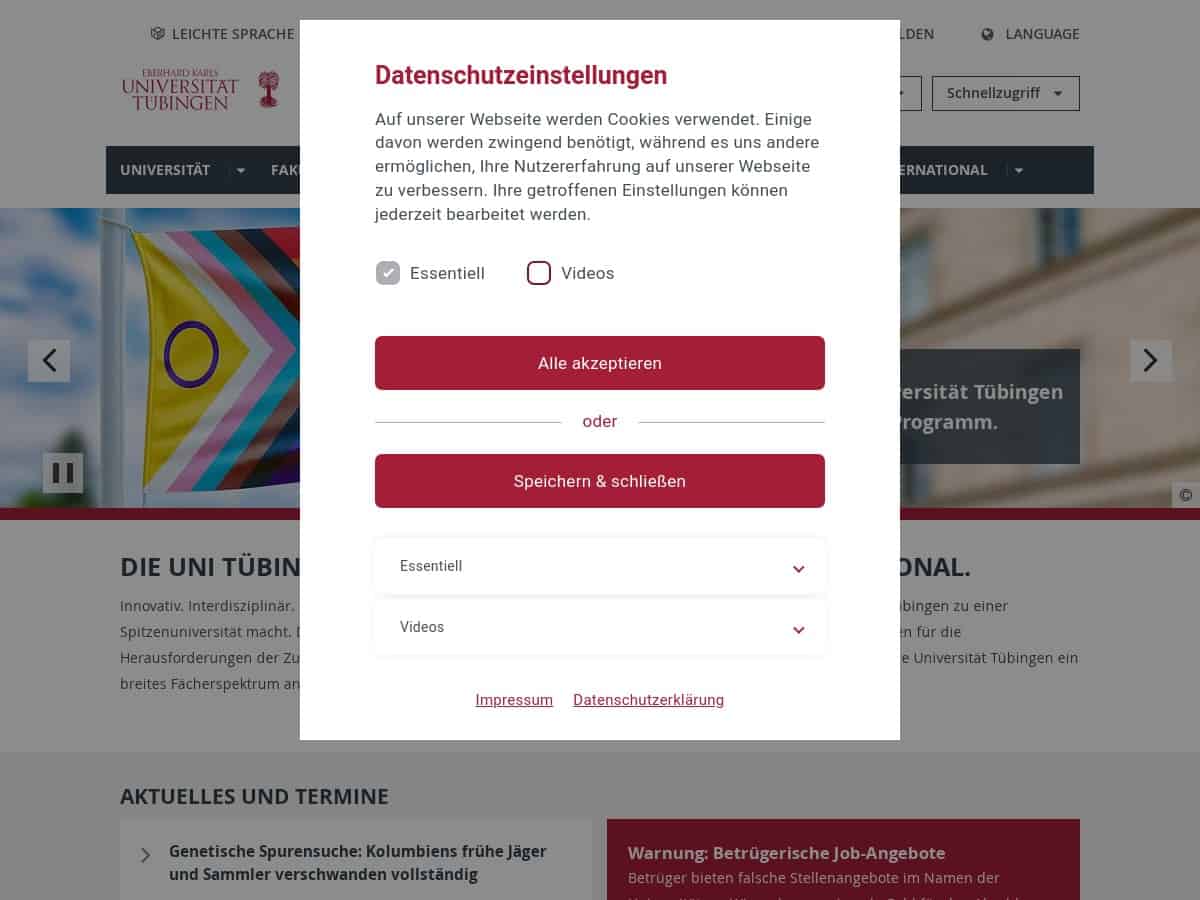 Eberhard Karls Universität Tübingen