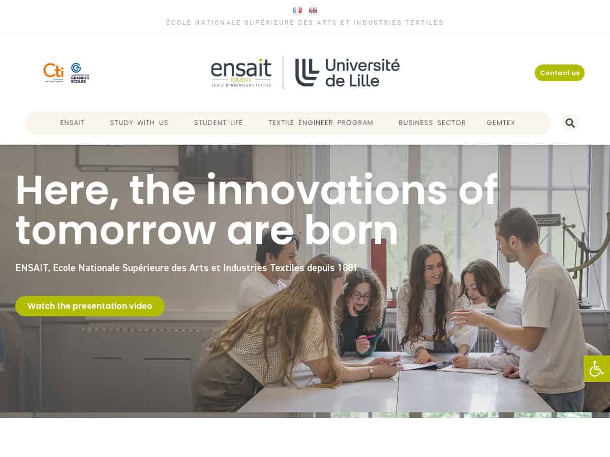 ENSAIT (Scuola Nazionale Superiore delle Arti e delle Industrie Tessili di Roubaix)