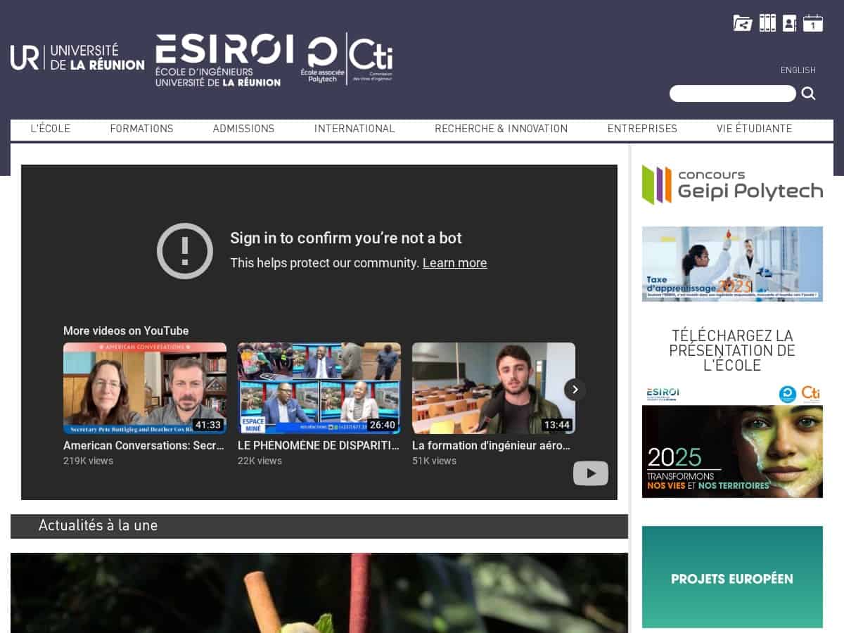 ESIROI（留尼旺圣但尼高等工程师学校）