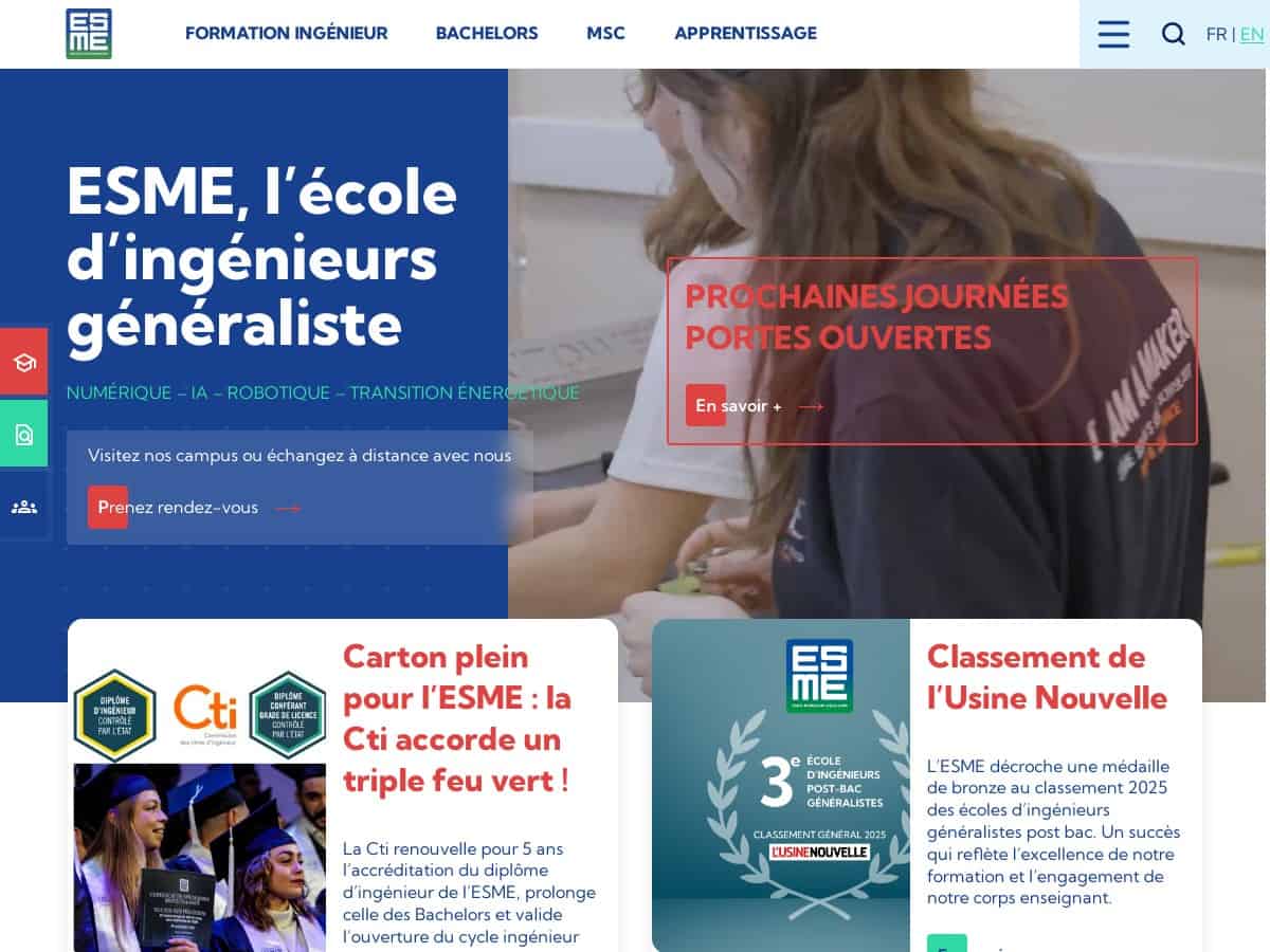 ESME (École Spéciale de Mécanique et d'Électricité Paris/Lille/Lyon/Bordeaux)