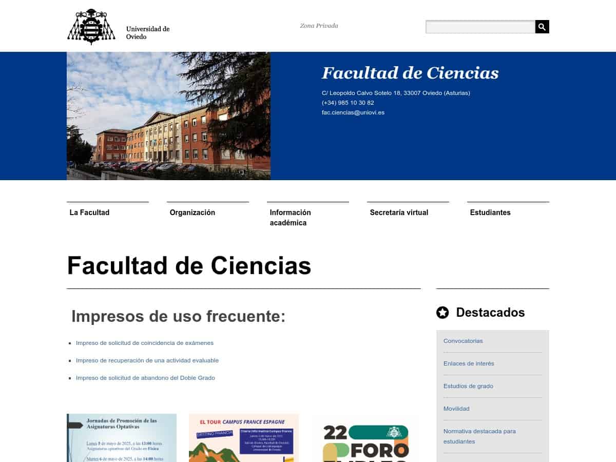 Facultad de Ciencias（奥维耶多大学）