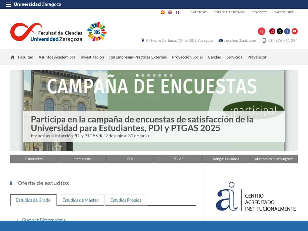Facultad de Ciencias (Universidad de Zaragoza)
