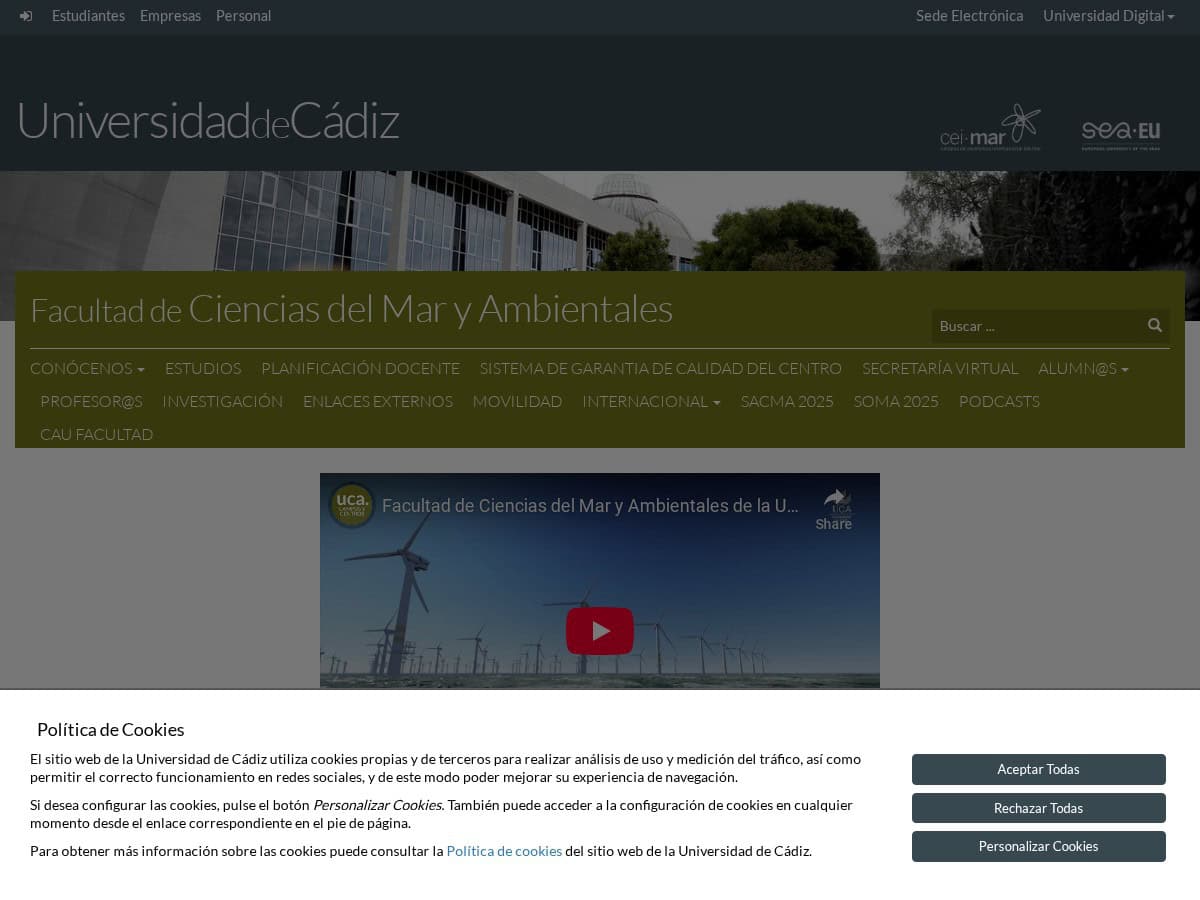 Facoltà di Scienze del Mar e Ambientale (Università di Cadice)