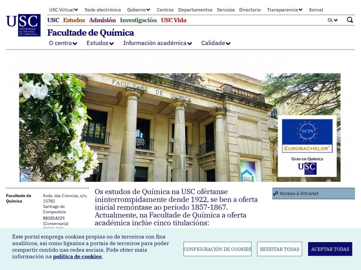 Facultad de Química (Universidad de Santiago de Compostela)