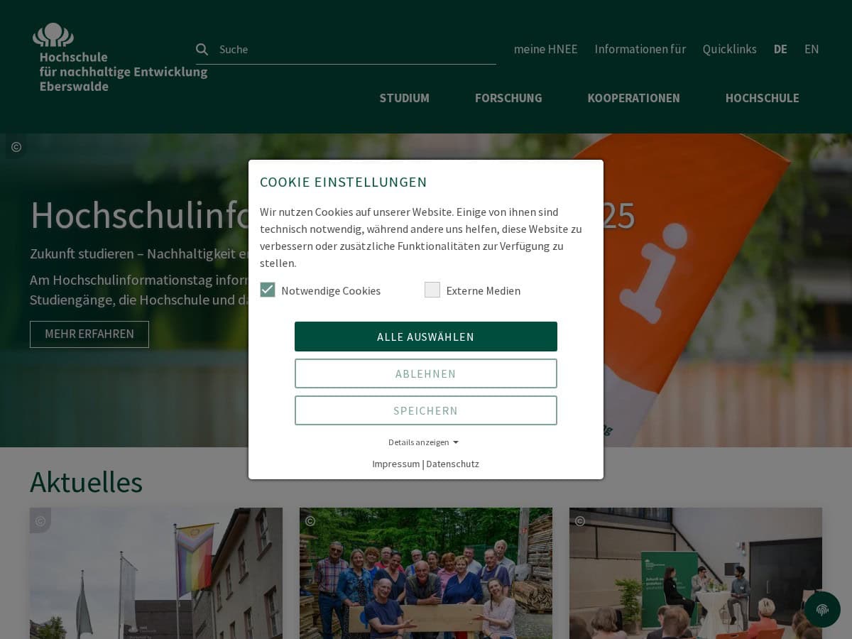 Hochschule für nachhaltige Entwicklung Eberswalde (HNEE)