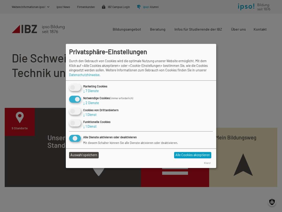 IBZ Schulen für Technik Informatik Wirtschaft