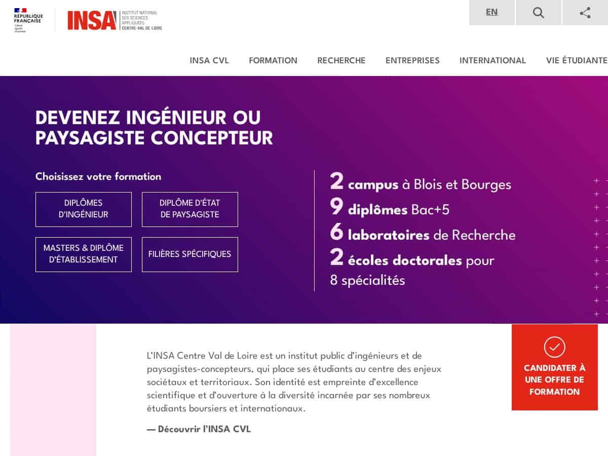 مركز INSA فال دو لوار (المعهد الوطني للعلوم التطبيقية مركز فال دو لوار)