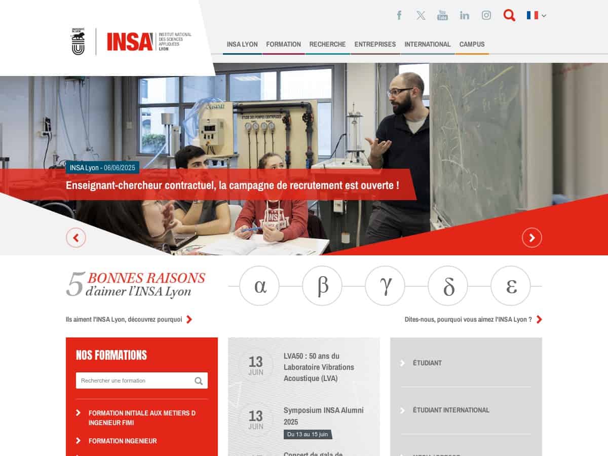 INSA Lyon (المعهد الوطني للعلوم التطبيقية في ليون)