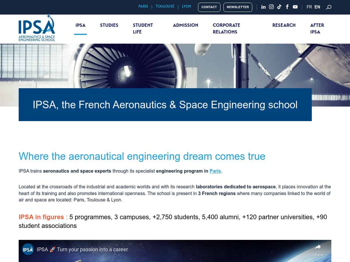 IPSA (Institut Polytechnique des Sciences Avancées Paris/Toulouse)