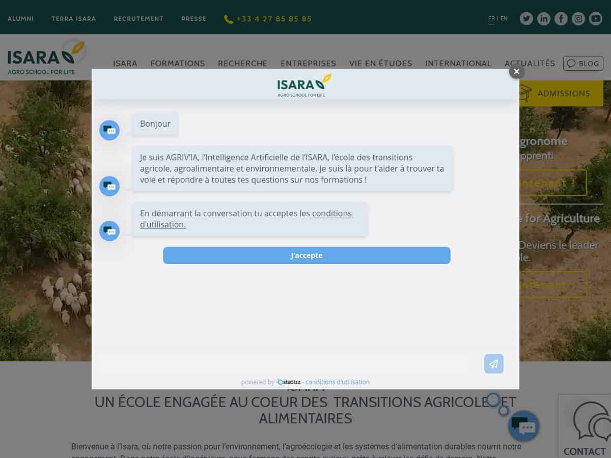 ISARA Lyon (Institut Supérieur d’Agriculture Rhône-Alpes)