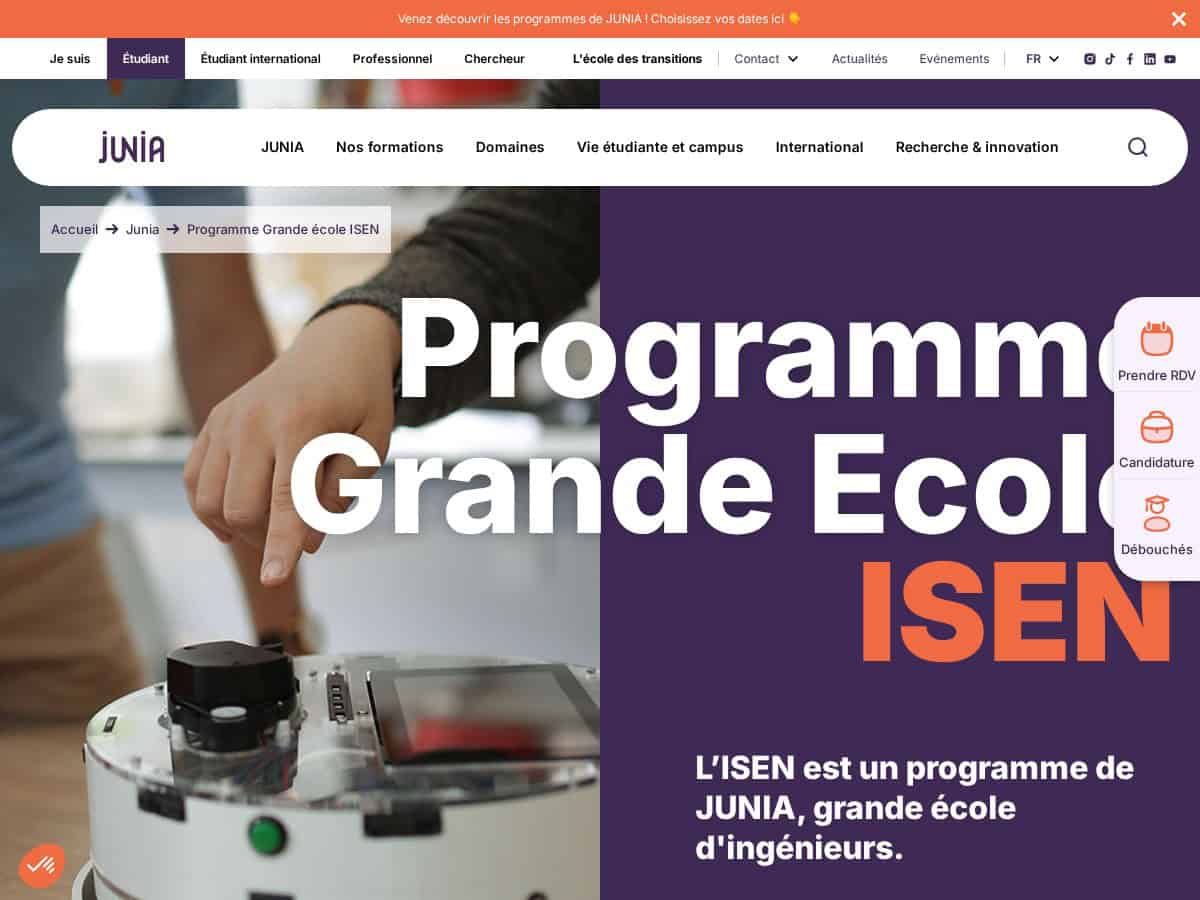 ISEN Lille (Institut Supérieur de l'Électronique et du Numérique Lille – JUNIA)