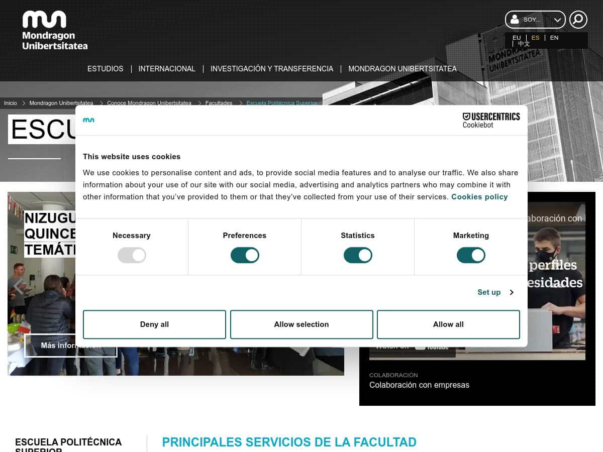 Mondragon Unibertsitatea – Goi Eskola Politeknikoa / Escuela Politécnica Superior