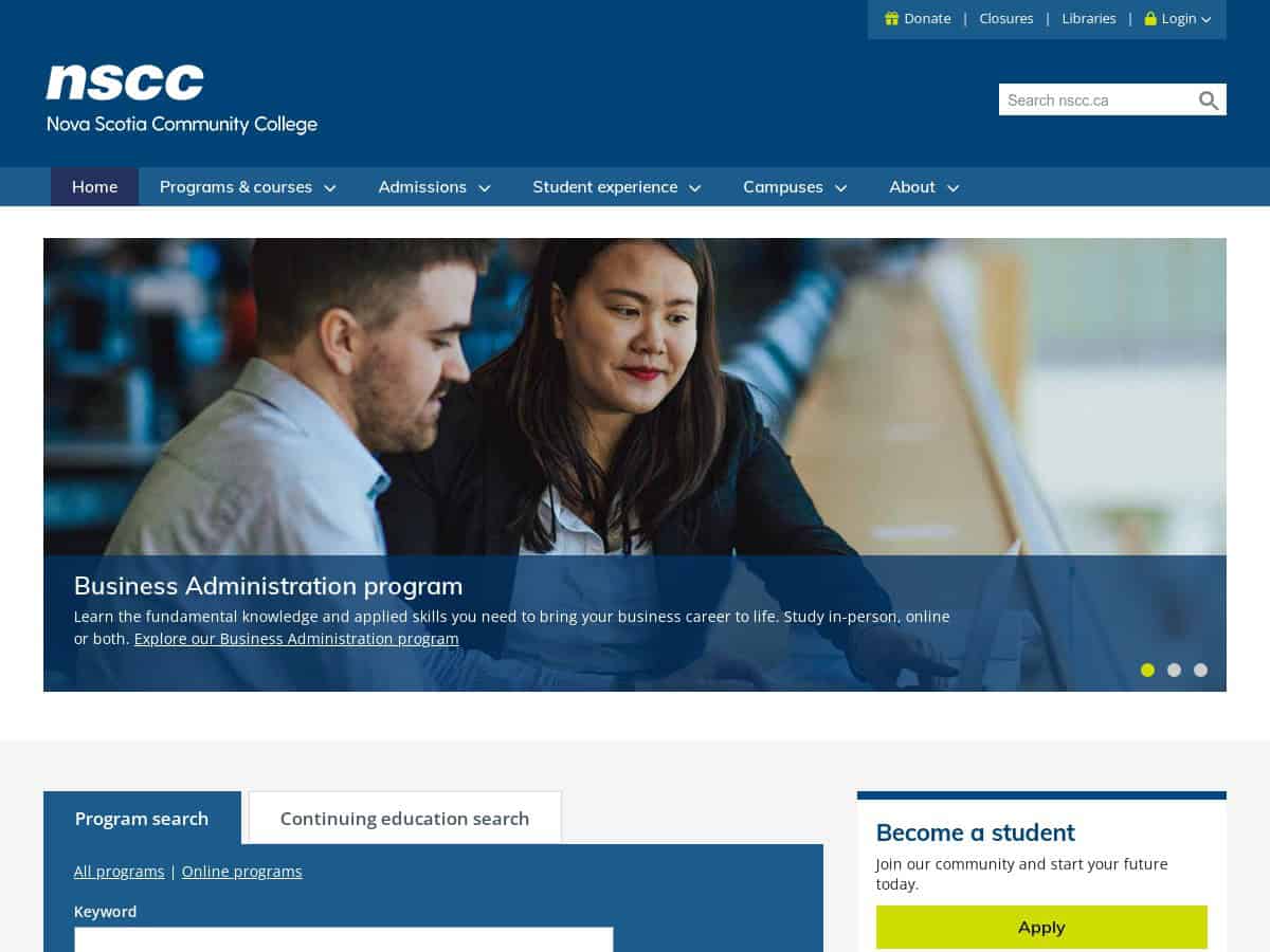 كلية مجتمع نوفا سكوتيا (NSCC)