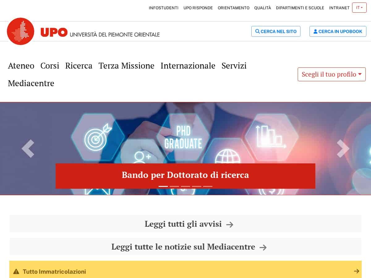 Università degli Studi del Piemonte Orientale “Amedeo Avogadro” (UPO)