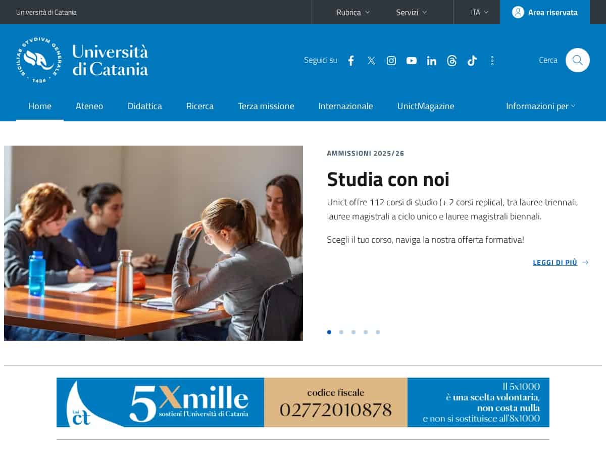 جامعة الدراسات في كاتانيا (UniCt)
