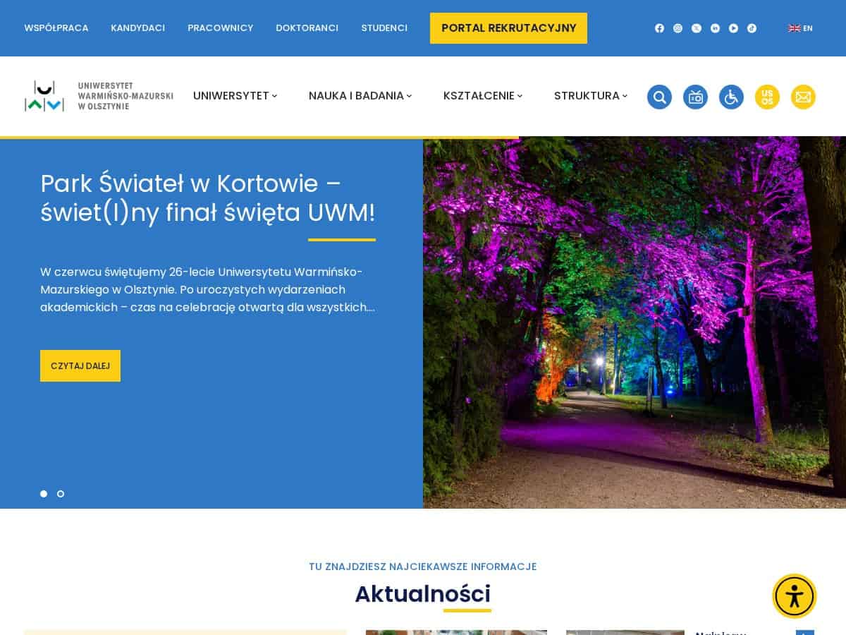 オルシュティンのワルミア・マズリ大学 (UWM)