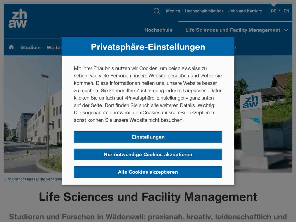 ZHAW School of Life Sciences und Facility Management