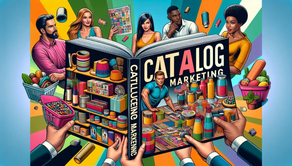Colorful product catalog on tablet showcasing targeted marketing strategies to reach specific customers.