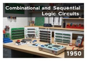 Circuits logiques combinés et séquentiels dans un laboratoire d'électronique moderne.