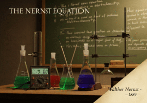 Electrochemical cell with Nernst equation applications in electrochemistry.