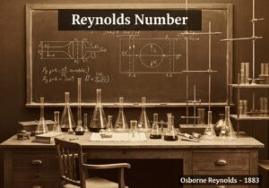 Laboratory scene illustrating fluid mechanics and Reynolds number applications.