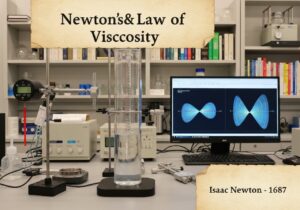 Viscometer in a fluid mechanics laboratory for viscosity measurement.