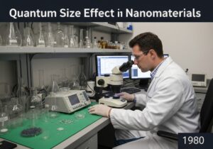 Laboratory analysis of quantum dots demonstrating quantum size effect in semiconductor physics.