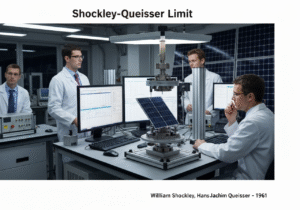 Research laboratory analyzing single p-n junction solar cell efficiency based on Shockley–Queisser Limit.