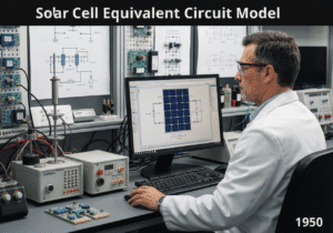 Analyse du modèle de circuit équivalent d'une cellule solaire dans un laboratoire d'électronique.