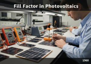 Laboratory testing of solar cells focusing on fill factor measurement in electrical engineering.