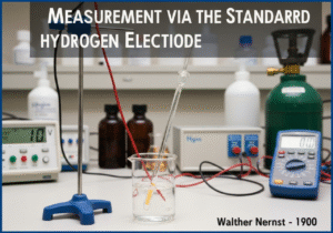 Standard Hydrogen Electrode setup in a laboratory for electrochemical measurements.
