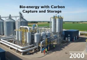 生物能源设施，采用生物质加工和碳捕集技术的动力工程。.