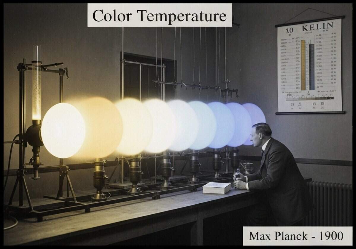 Black-body radiator demonstrating color temperature in thermodynamics.