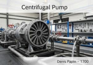 Bomba centrífuga em aplicação industrial para dinâmica de fluidos e hidrodinâmica.