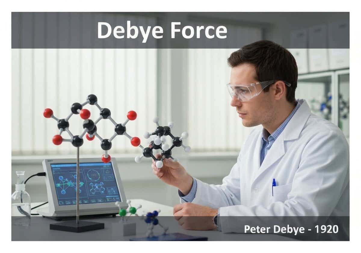 Laboratory experiment demonstrating Debye Force between polar and nonpolar molecules.